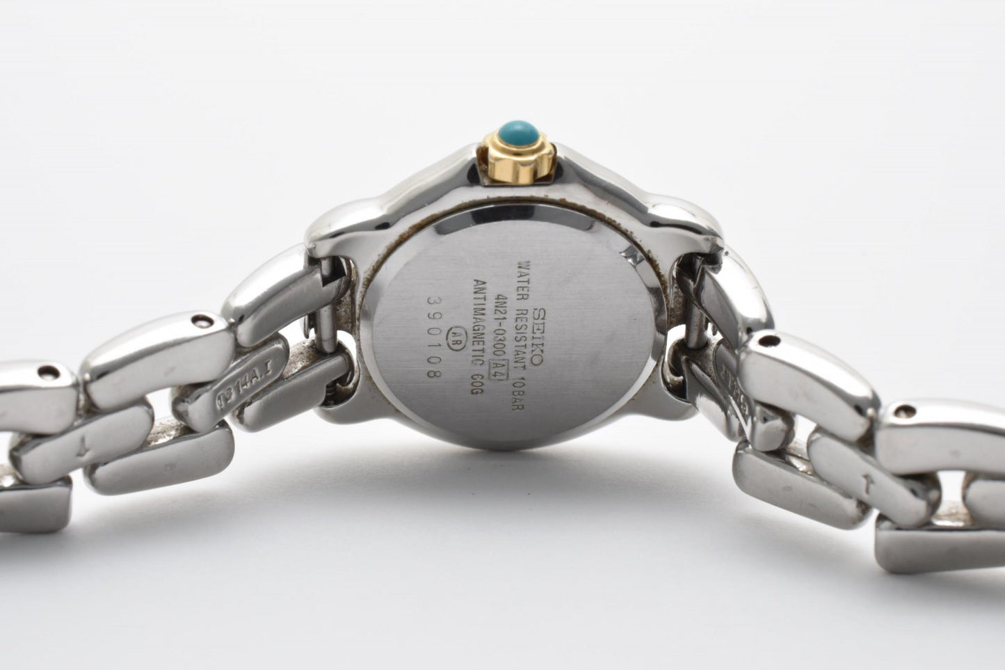 SEIKO セイコー プレサージュ 4N21-0300 クオーツ レディース 腕時計 ブラック文字盤 ローマンインデックス コンビカラー ステンレス ドレスウォッチ