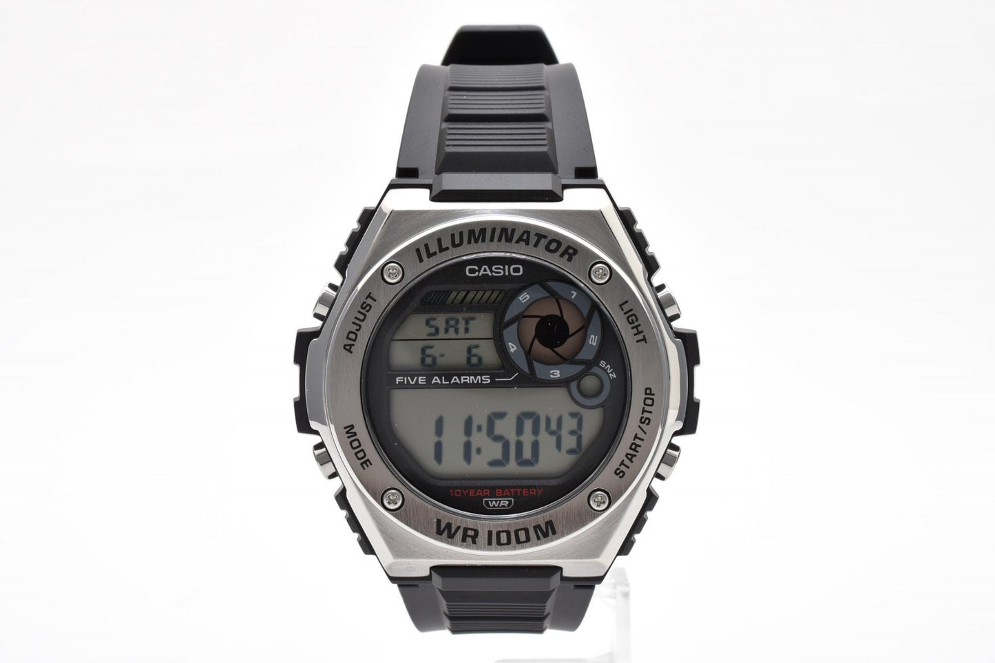 CASIO カシオ MWD-100H イルミネーター デジタル クオーツ メンズ 腕時計 ブラック液晶 100m防水 樹脂ベルト