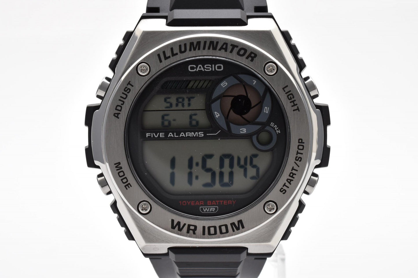 CASIO カシオ MWD-100H イルミネーター デジタル クオーツ メンズ 腕時計 ブラック液晶 100m防水 樹脂ベルト