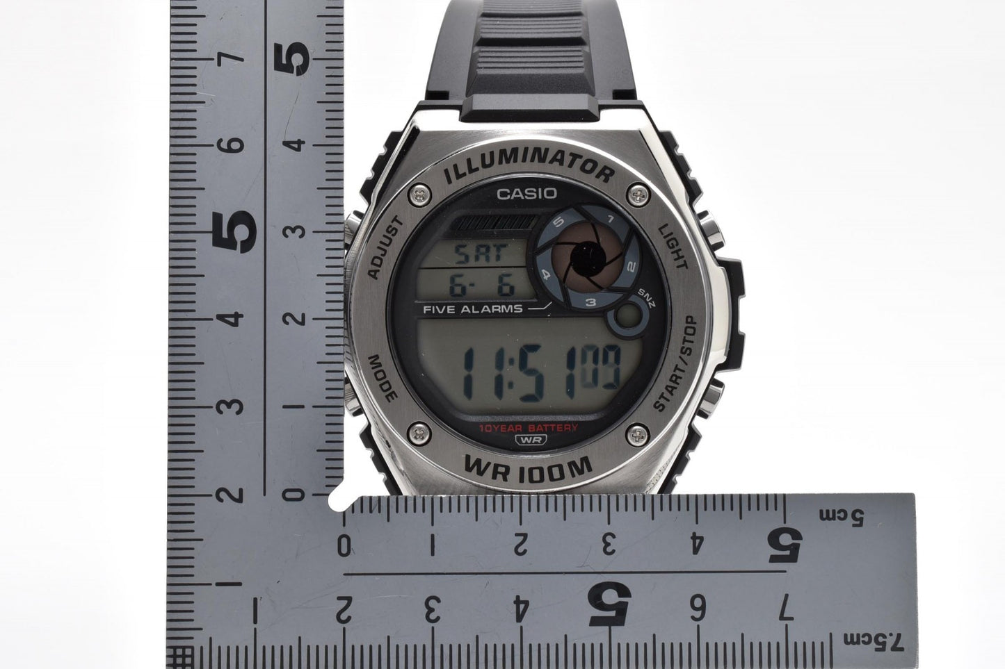 CASIO カシオ MWD-100H イルミネーター デジタル クオーツ メンズ 腕時計 ブラック液晶 100m防水 樹脂ベルト