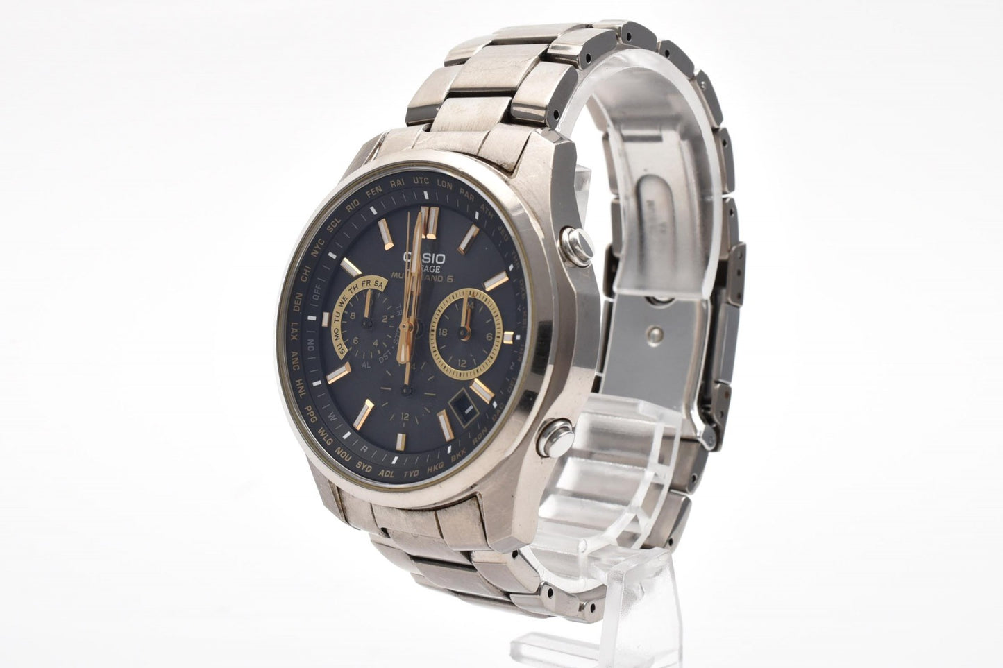CASIO カシオ LINEAGE リニエージ LIW-M610TDS 電波ソーラー チタン メンズ 腕時計 ブラック文字盤 多機能 アナログ