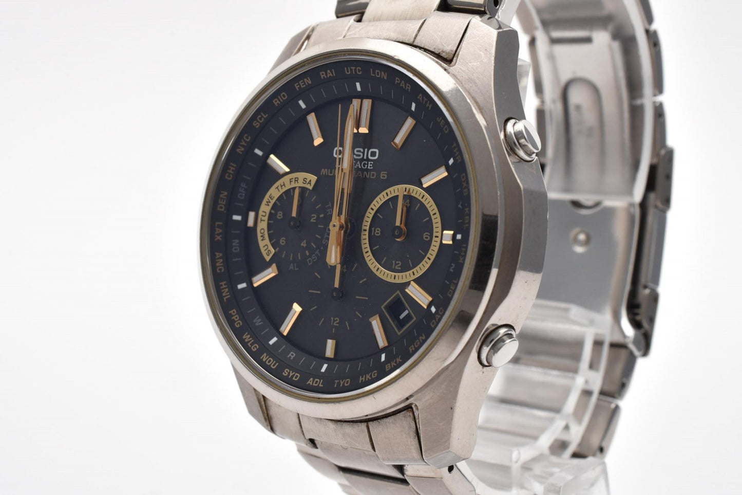 CASIO カシオ LINEAGE リニエージ LIW-M610TDS 電波ソーラー チタン メンズ 腕時計 ブラック文字盤 多機能 アナログ
