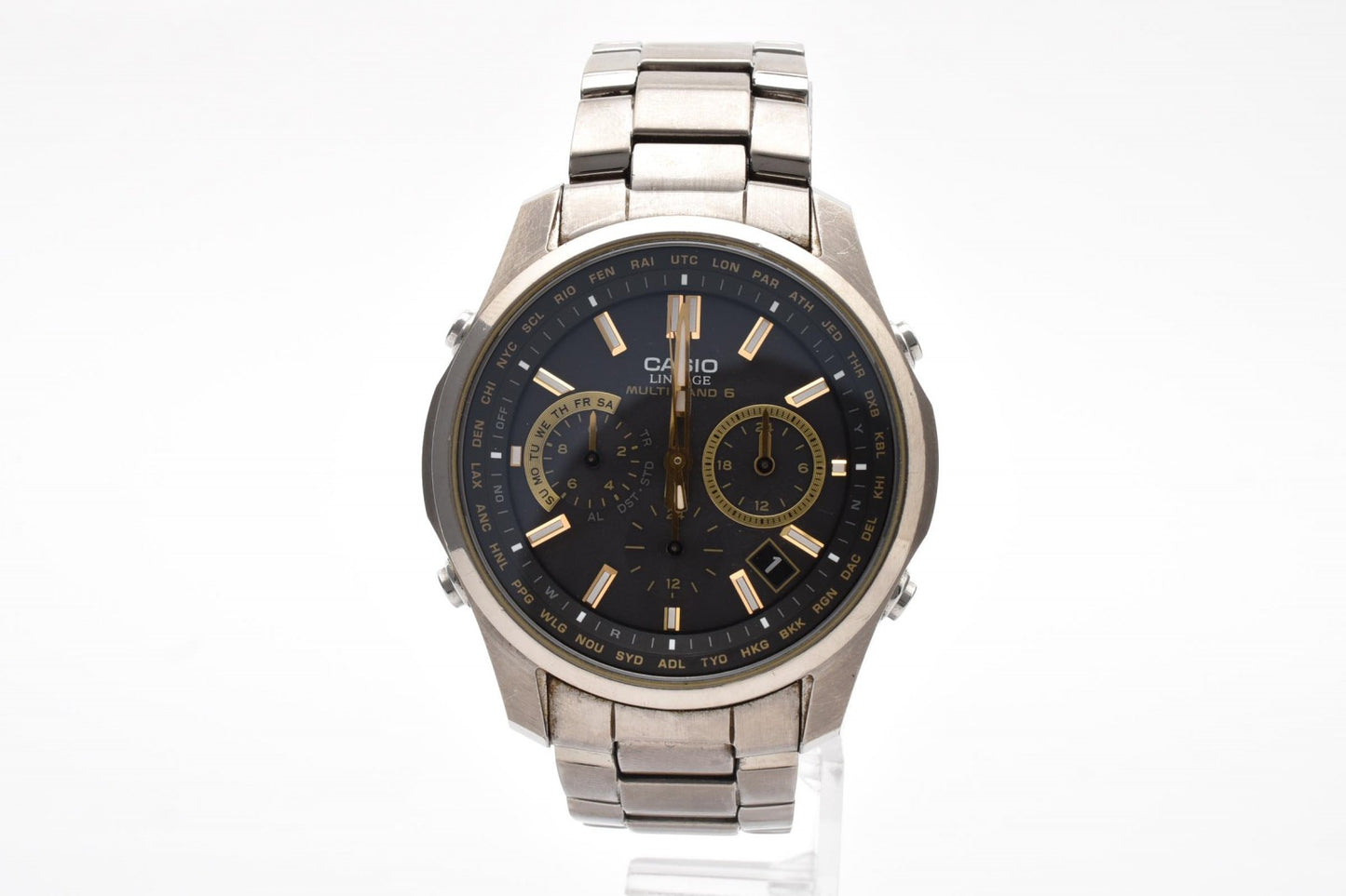 CASIO カシオ LINEAGE リニエージ LIW-M610TDS 電波ソーラー チタン メンズ 腕時計 ブラック文字盤 多機能 アナログ