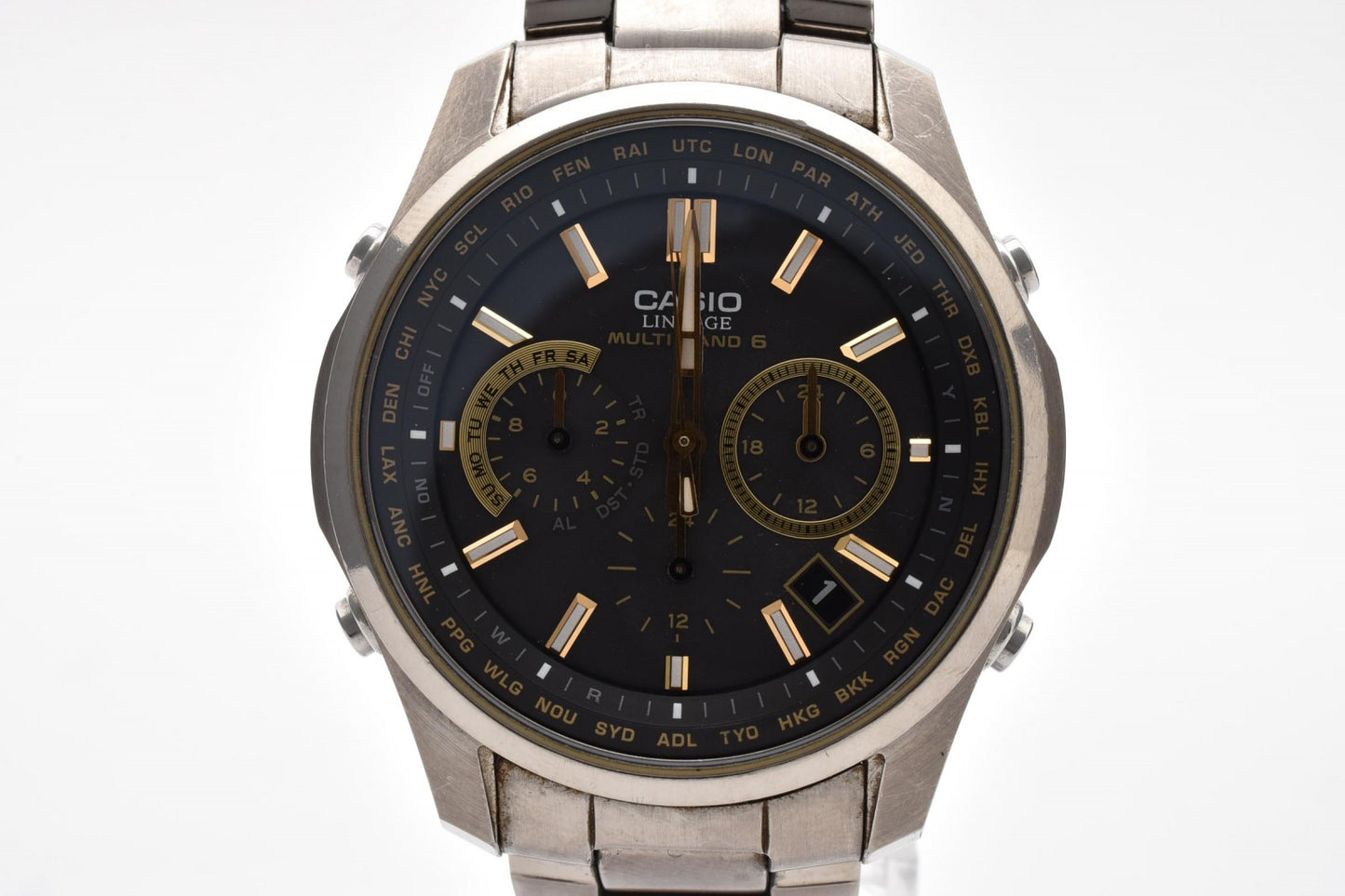 CASIO カシオ LINEAGE リニエージ LIW-M610TDS 電波ソーラー チタン メンズ 腕時計 ブラック文字盤 多機能 アナログ