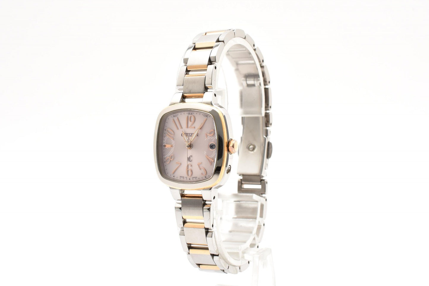 CITIZEN シチズン xC クロスシー H058-T018629 電波ソーラー レディース 腕時計 ピンク文字盤 アラビアインデックス トノーケース