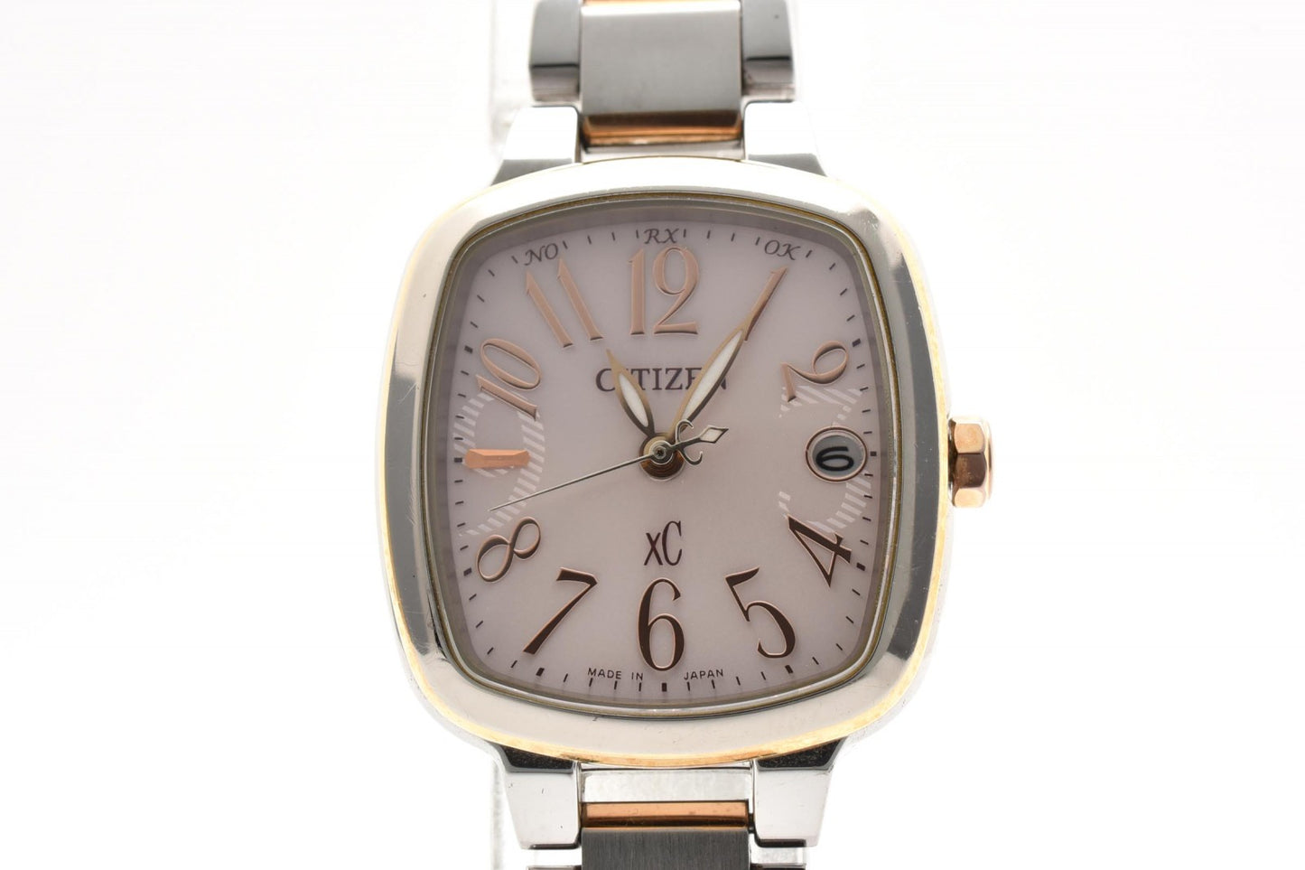 CITIZEN シチズン xC クロスシー H058-T018629 電波ソーラー レディース 腕時計 ピンク文字盤 アラビアインデックス トノーケース
