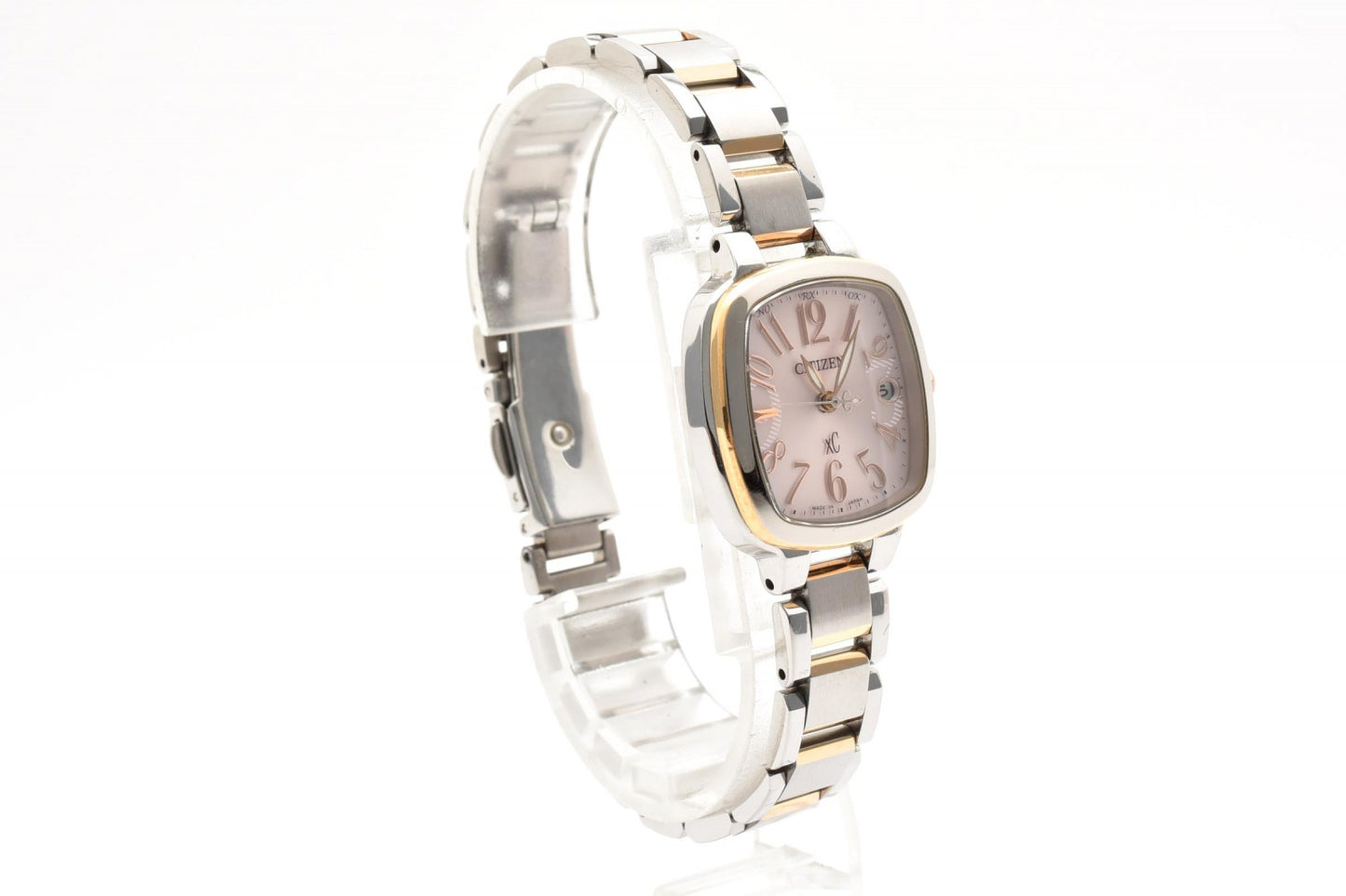 CITIZEN シチズン xC クロスシー H058-T018629 電波ソーラー レディース 腕時計 ピンク文字盤 アラビアインデックス トノーケース