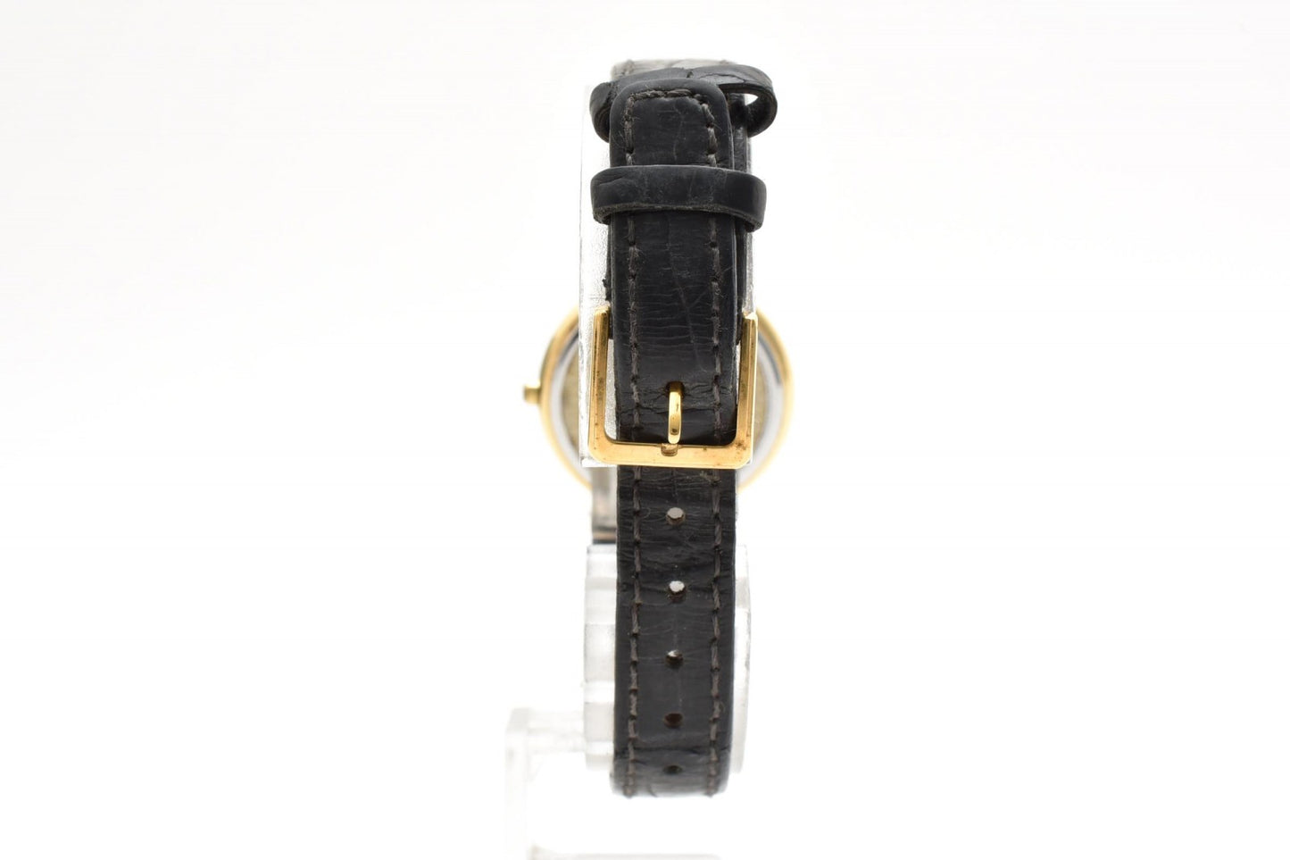 SEIKO LASSALE セイコー ラサール 5A54-2000 クオーツ レディース 腕時計 ブラック文字盤 ゴールドカラー レザーベルト ドレスウォッチ