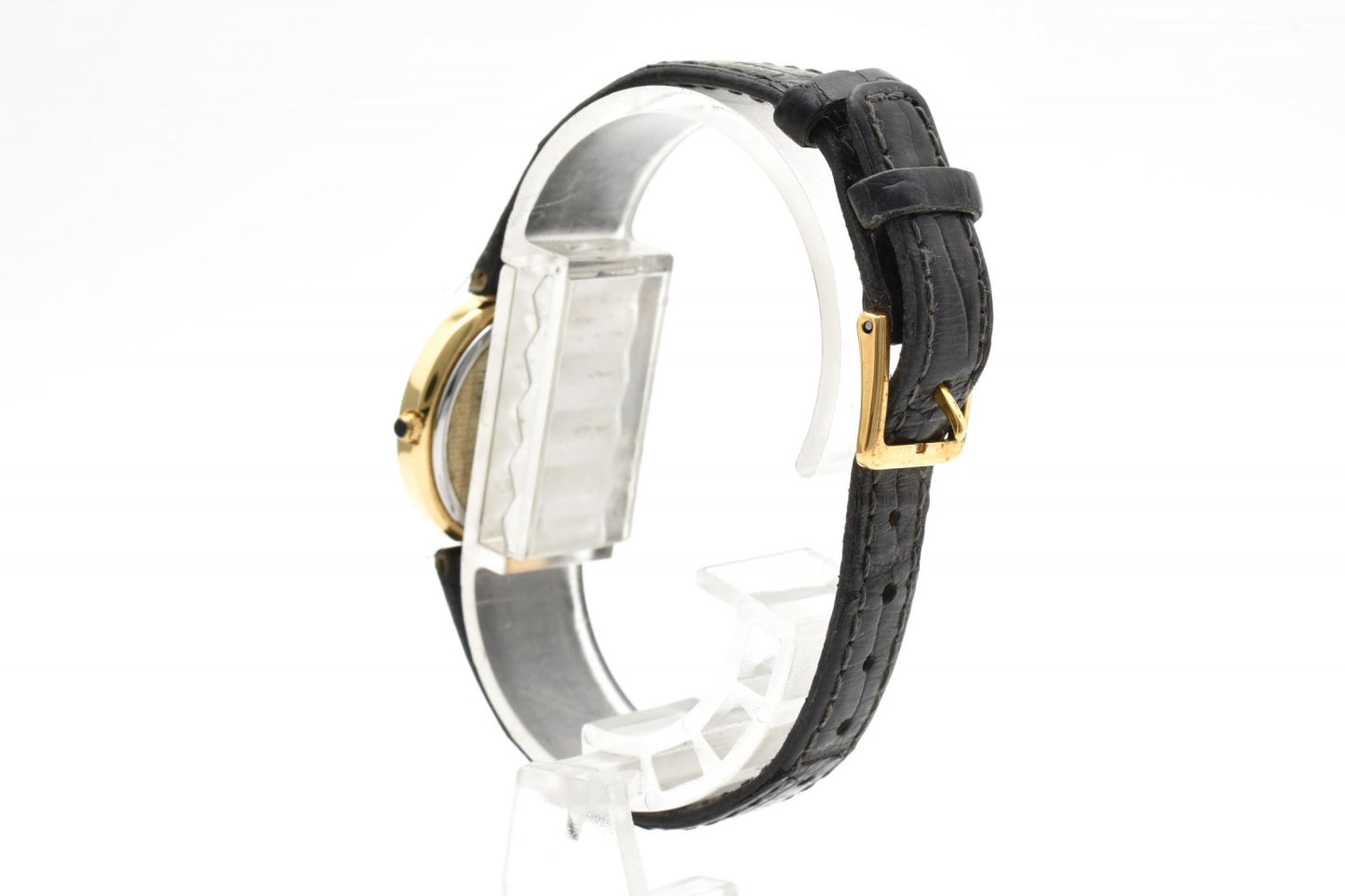 SEIKO LASSALE セイコー ラサール 5A54-2000 クオーツ レディース 腕時計 ブラック文字盤 ゴールドカラー レザーベルト ドレスウォッチ