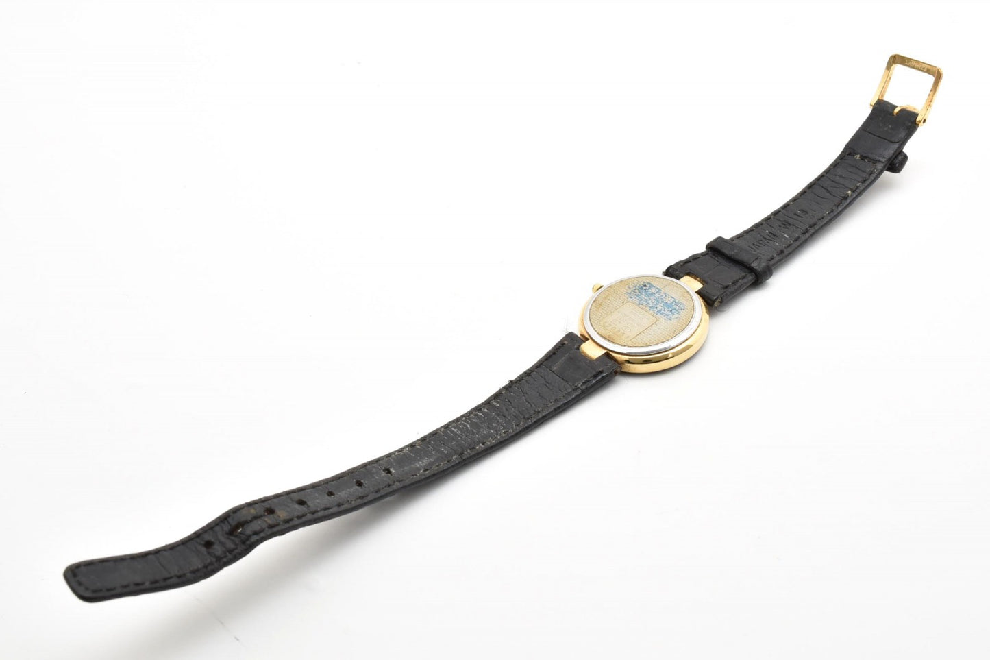SEIKO LASSALE セイコー ラサール 5A54-2000 クオーツ レディース 腕時計 ブラック文字盤 ゴールドカラー レザーベルト ドレスウォッチ
