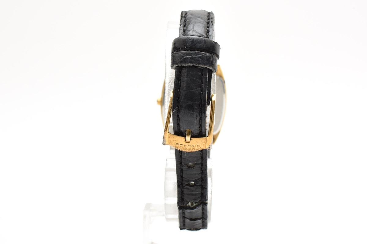 CITIZEN シチズン EXCEED エクシード 2930-291450 レディース クォーツ 腕時計 ゴールド文字盤 スクエア レザーストラップ 20mm 1980年代 ヴィンテージ