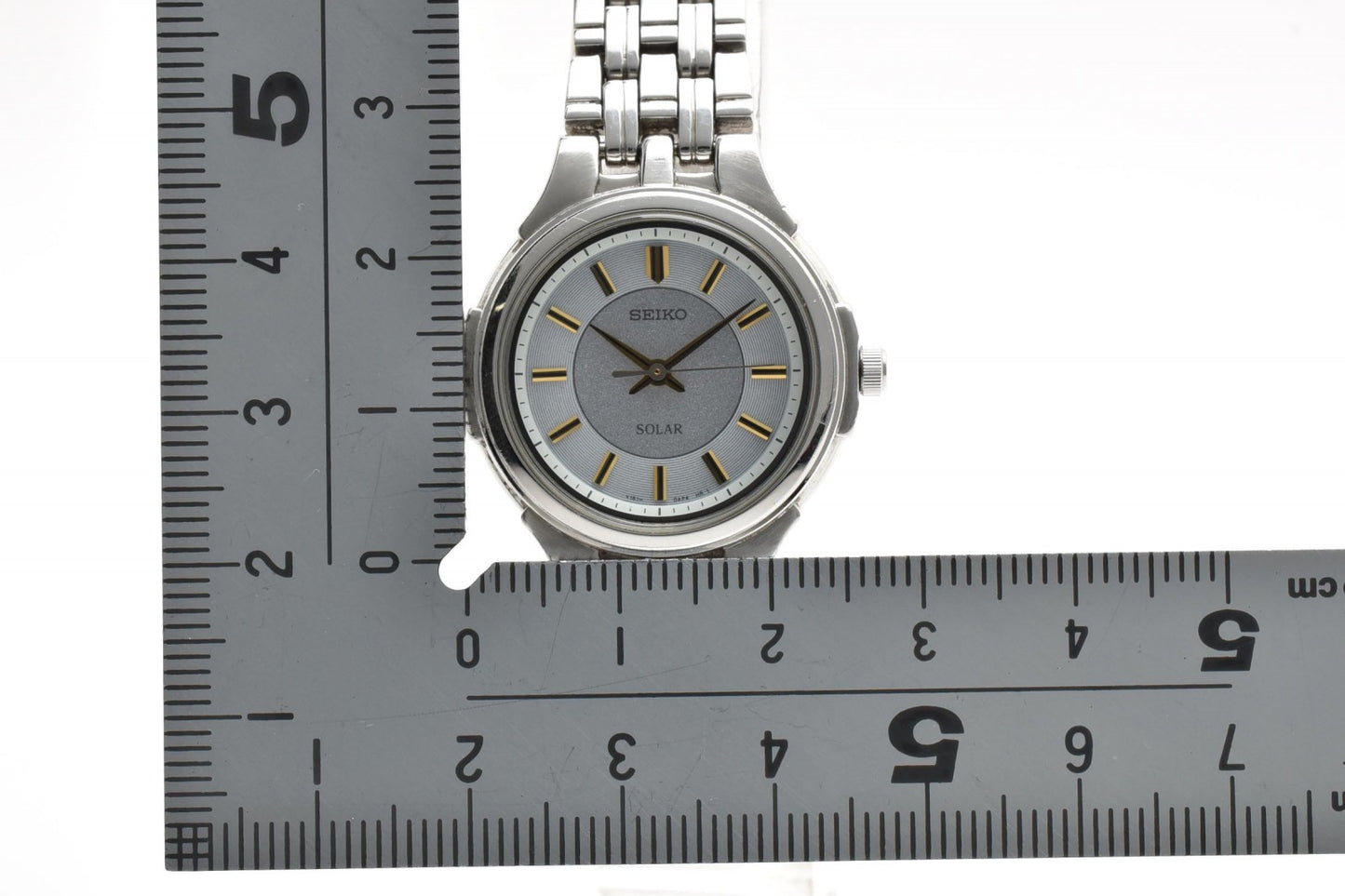 SEIKO セイコー エクセリーヌ V181-0AH0 ソーラー レディース 腕時計 ライトブルー文字盤 ステンレススチール ドレスウォッチ