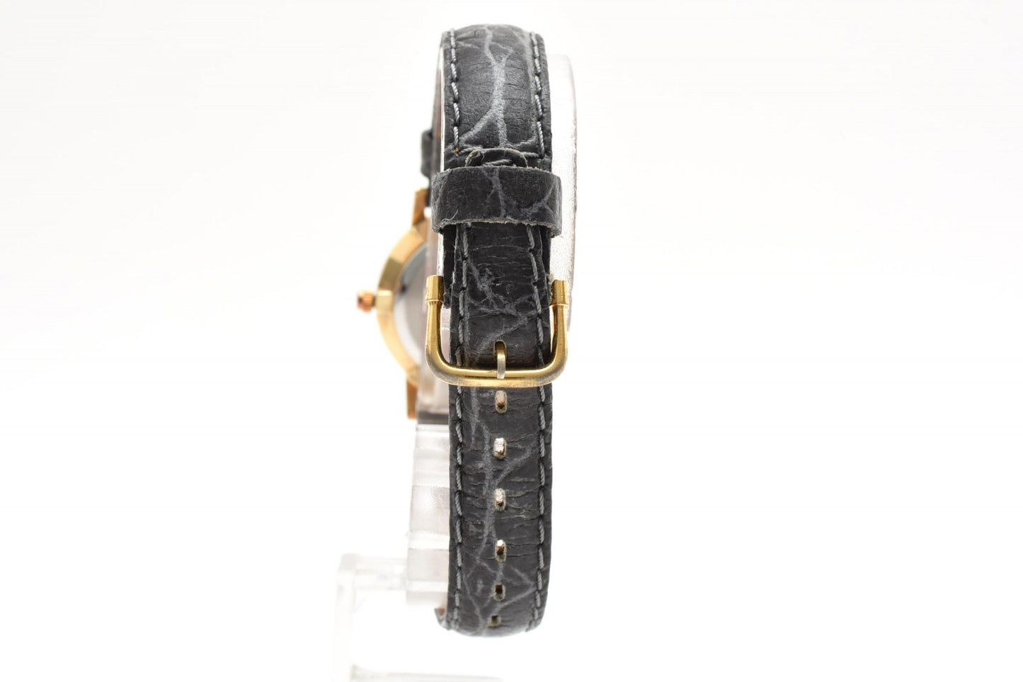 TECHNOS テクノス セレクト CH260915 クオーツ レディース 腕時計 ゴールド文字盤 レザーベルト ラウンドケース ドレスウォッチ 1990年代