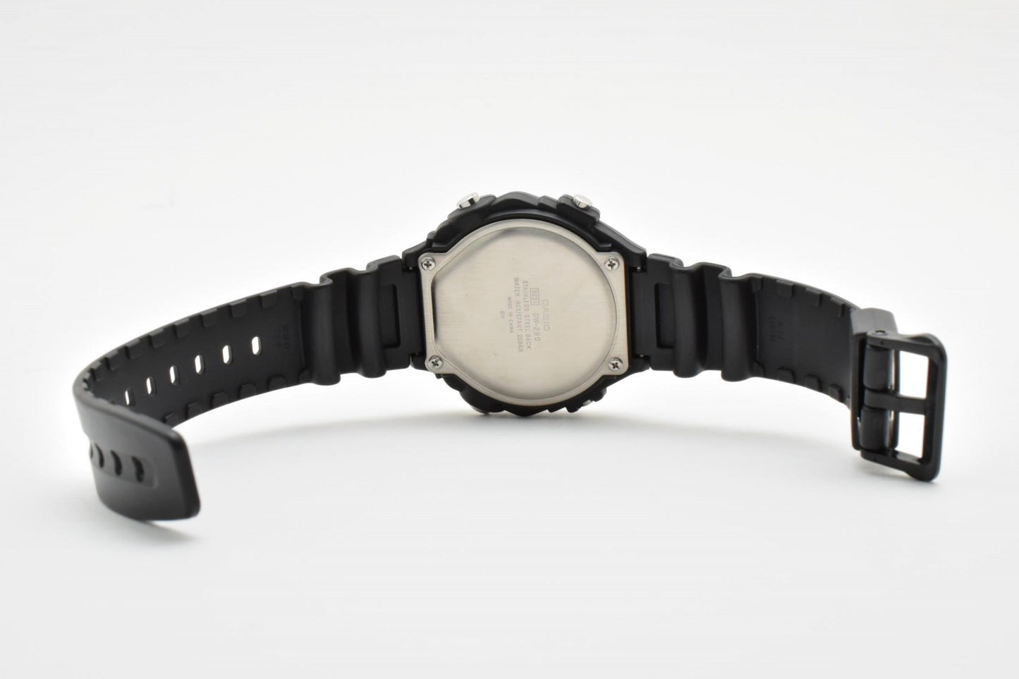 CASIO カシオ DW-290 デジタル クオーツ メンズ 腕時計 ブラック液晶 スポーツウォッチ 樹脂ベルト 箱付 1990年代
