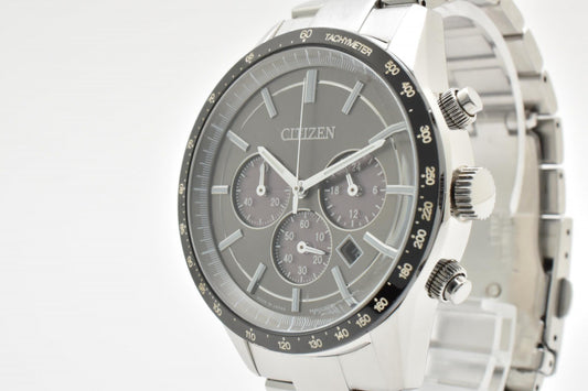 CITIZEN シチズン B620-S089298 エコドライブ クロノグラフ ソーラー メンズ 腕時計 シルバー文字盤 タキメーターベゼル ステンレス