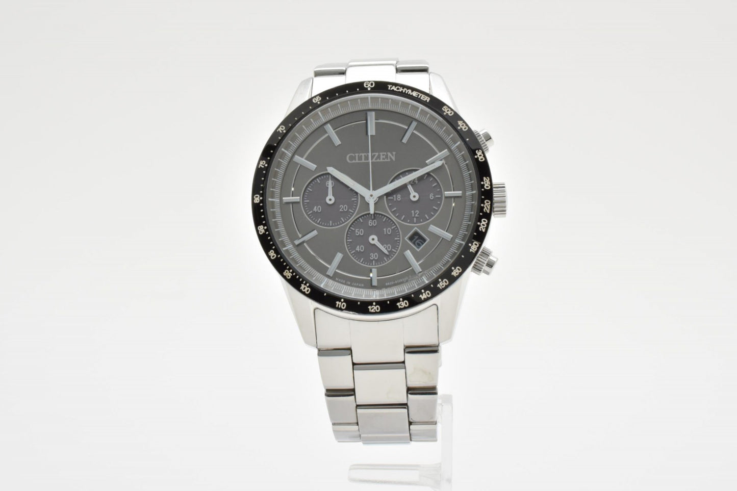 CITIZEN シチズン B620-S089298 エコドライブ クロノグラフ ソーラー メンズ 腕時計 シルバー文字盤 タキメーターベゼル ステンレス