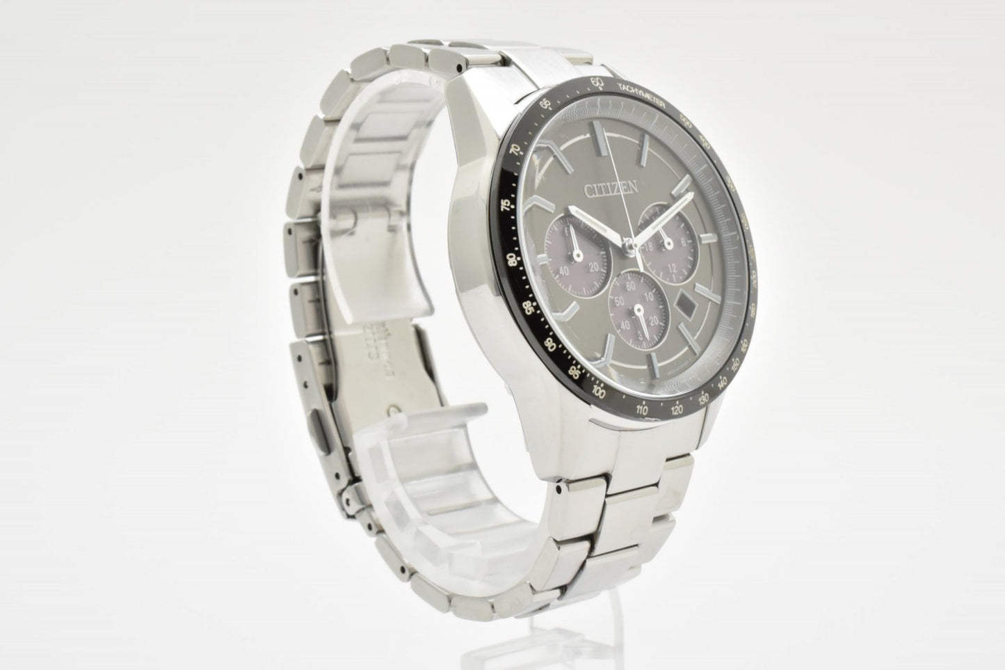 CITIZEN シチズン B620-S089298 エコドライブ クロノグラフ ソーラー メンズ 腕時計 シルバー文字盤 タキメーターベゼル ステンレス