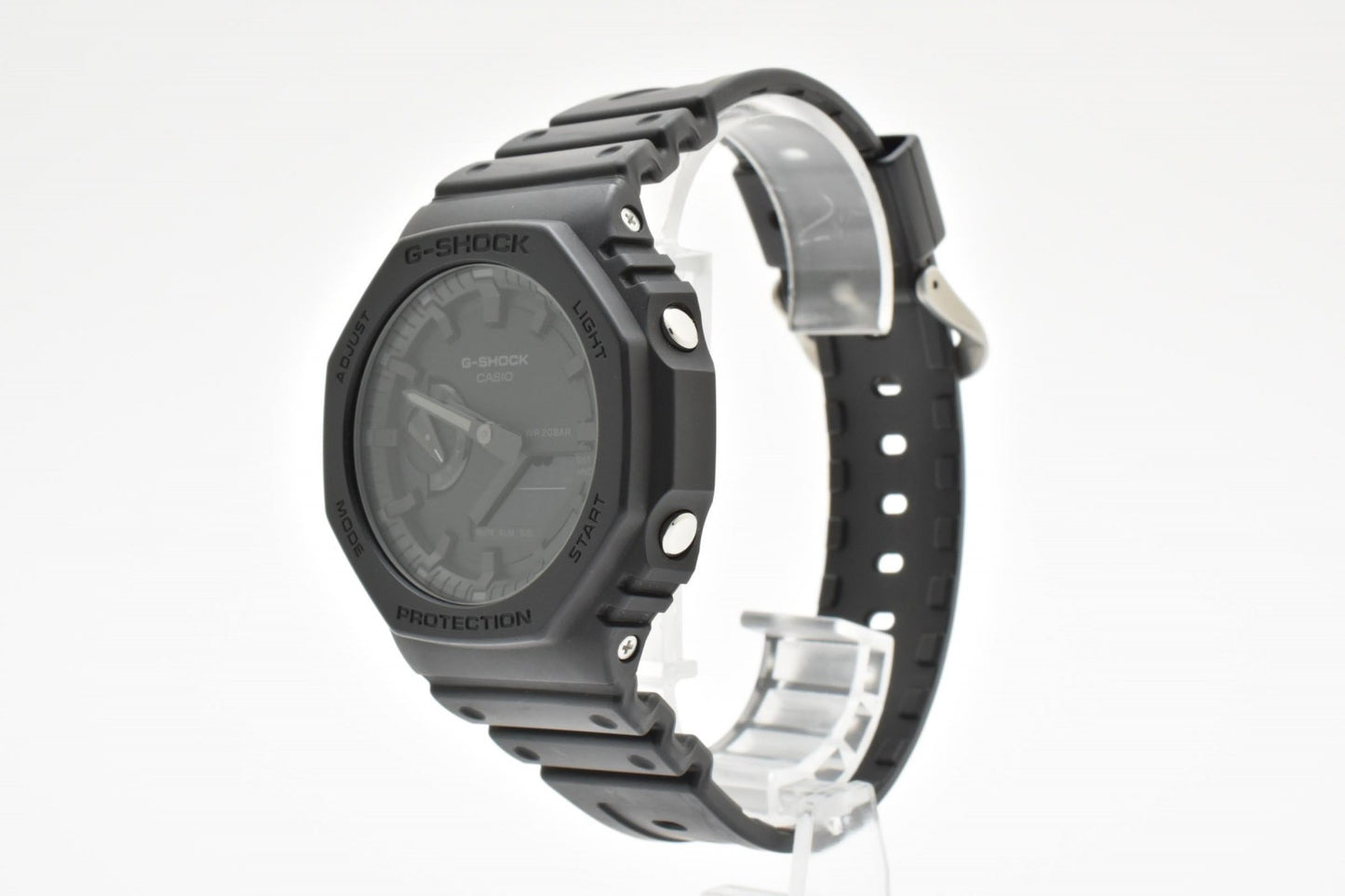 CASIO カシオ G-SHOCK GA-2100 クオーツ アナデジ メンズ 腕時計 オクタゴン ブラック文字盤 ブラック樹脂ベルト カシオーク