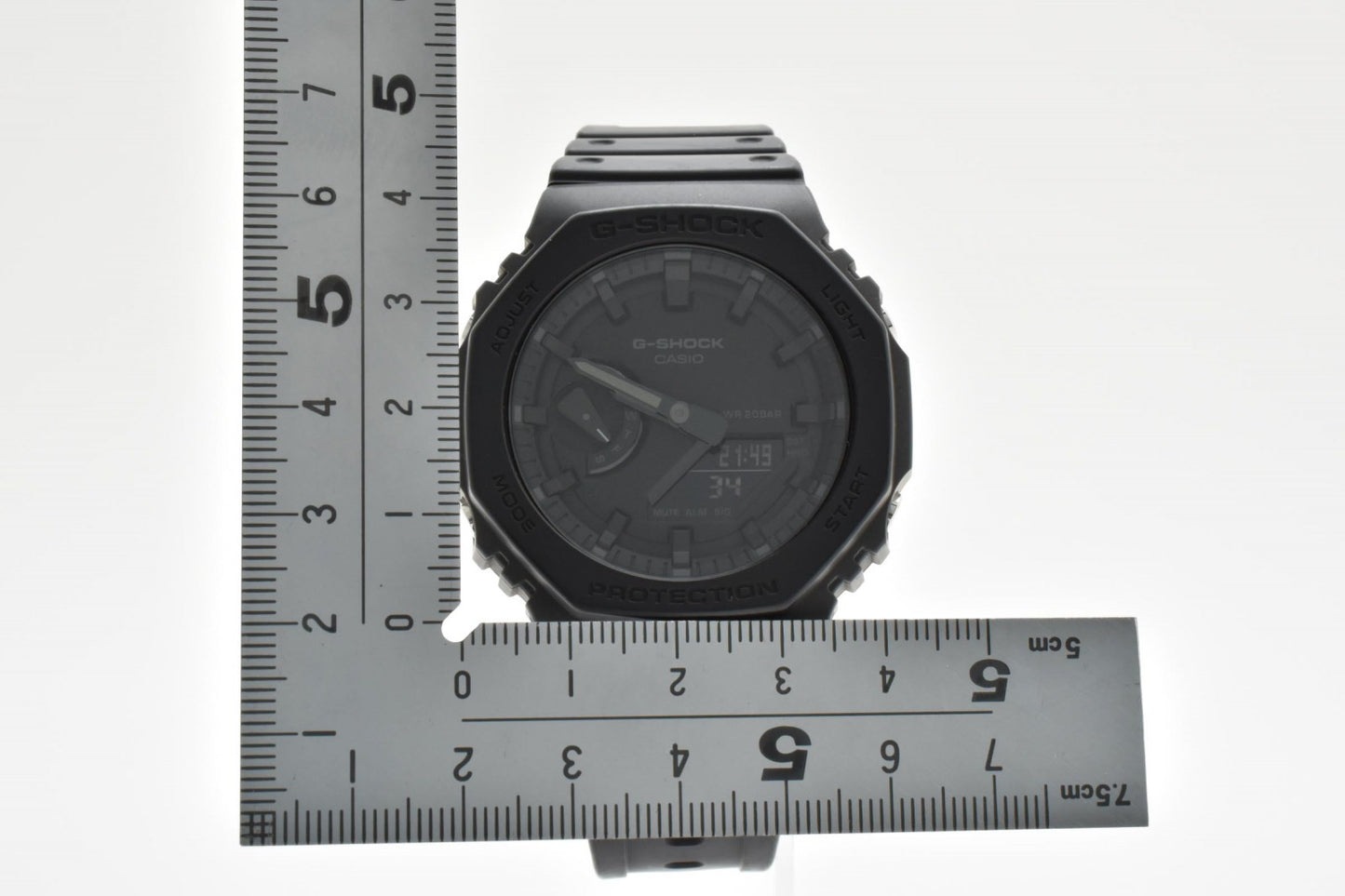 CASIO カシオ G-SHOCK GA-2100 クオーツ アナデジ メンズ 腕時計 オクタゴン ブラック文字盤 ブラック樹脂ベルト カシオーク