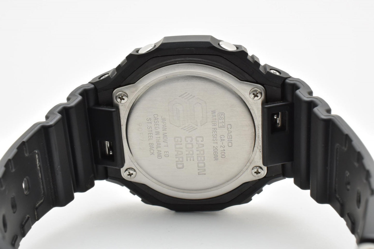 CASIO カシオ G-SHOCK GA-2100 クオーツ アナデジ メンズ 腕時計 オクタゴン ブラック文字盤 ブラック樹脂ベルト カシオーク