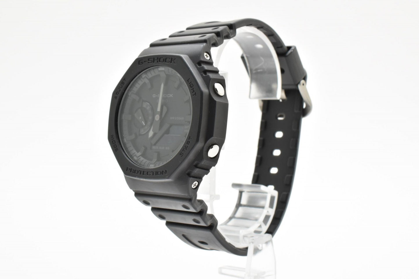 CASIO カシオ G-SHOCK GA-2100 クオーツ アナデジ メンズ 腕時計 オクタゴン ブラック文字盤 ブラック樹脂ベルト カシオーク