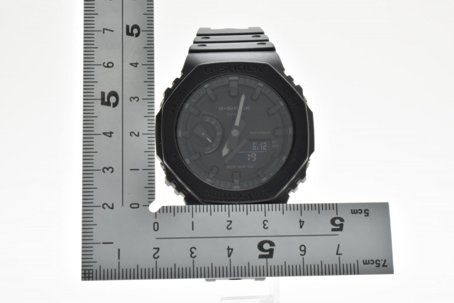 CASIO カシオ G-SHOCK GA-2100 クオーツ アナデジ メンズ 腕時計 オクタゴン ブラック文字盤 ブラック樹脂ベルト カシオーク