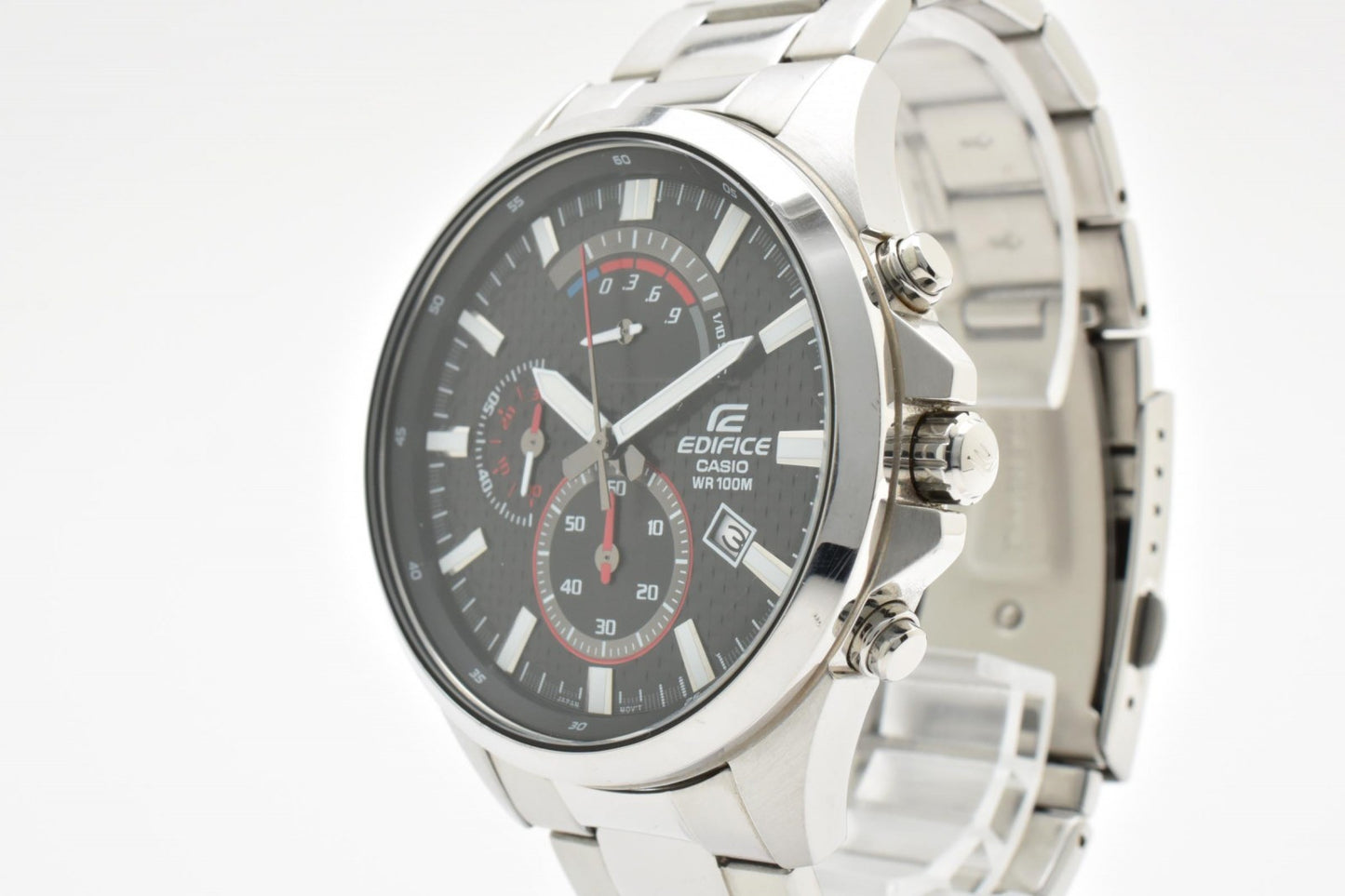 CASIO カシオ EDIFICE エディフィス EFV-530 クロノグラフ クオーツ メンズ 腕時計 ブラック文字盤 ステンレス デイト