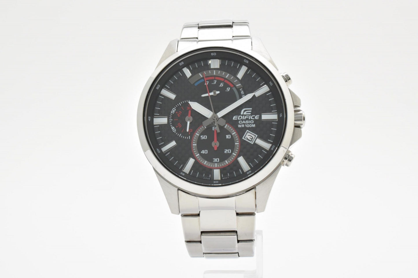 CASIO カシオ EDIFICE エディフィス EFV-530 クロノグラフ クオーツ メンズ 腕時計 ブラック文字盤 ステンレス デイト