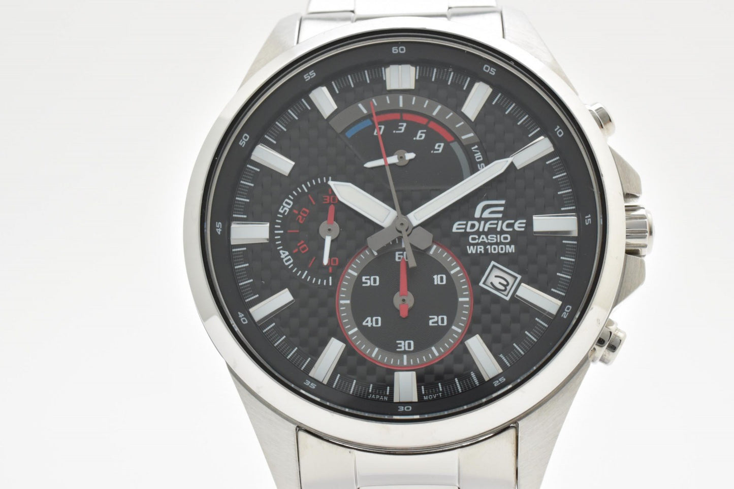 CASIO カシオ EDIFICE エディフィス EFV-530 クロノグラフ クオーツ メンズ 腕時計 ブラック文字盤 ステンレス デイト