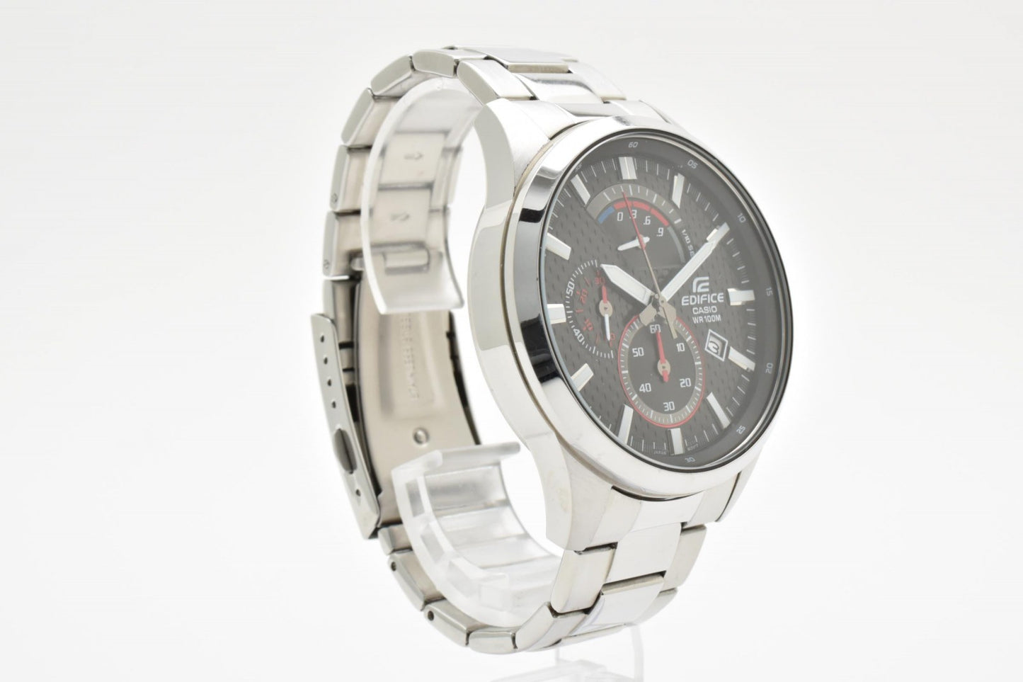 CASIO カシオ EDIFICE エディフィス EFV-530 クロノグラフ クオーツ メンズ 腕時計 ブラック文字盤 ステンレス デイト