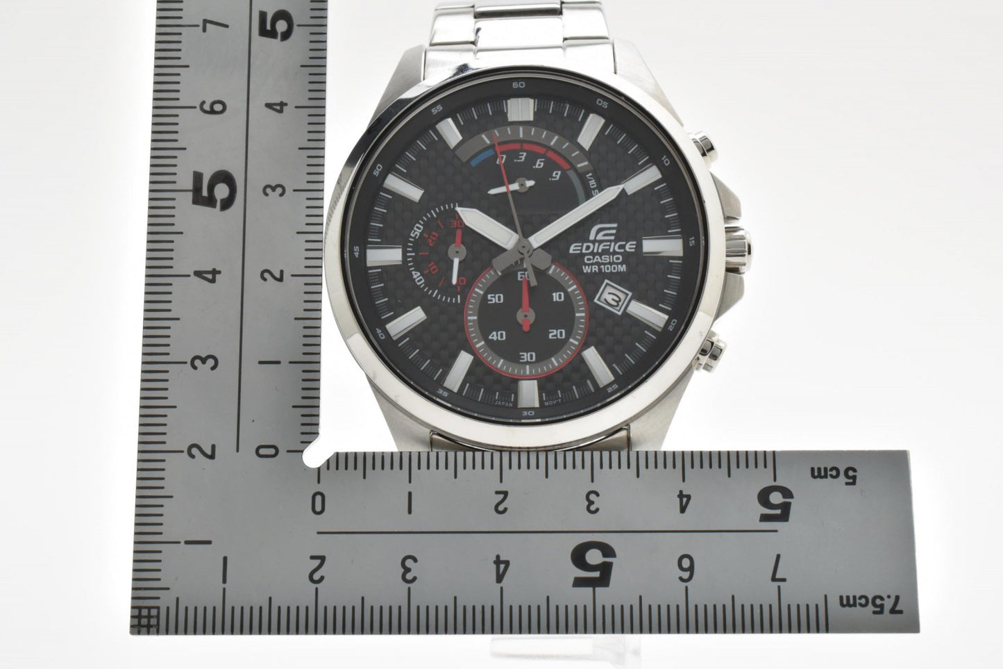 CASIO カシオ EDIFICE エディフィス EFV-530 クロノグラフ クオーツ メンズ 腕時計 ブラック文字盤 ステンレス デイト