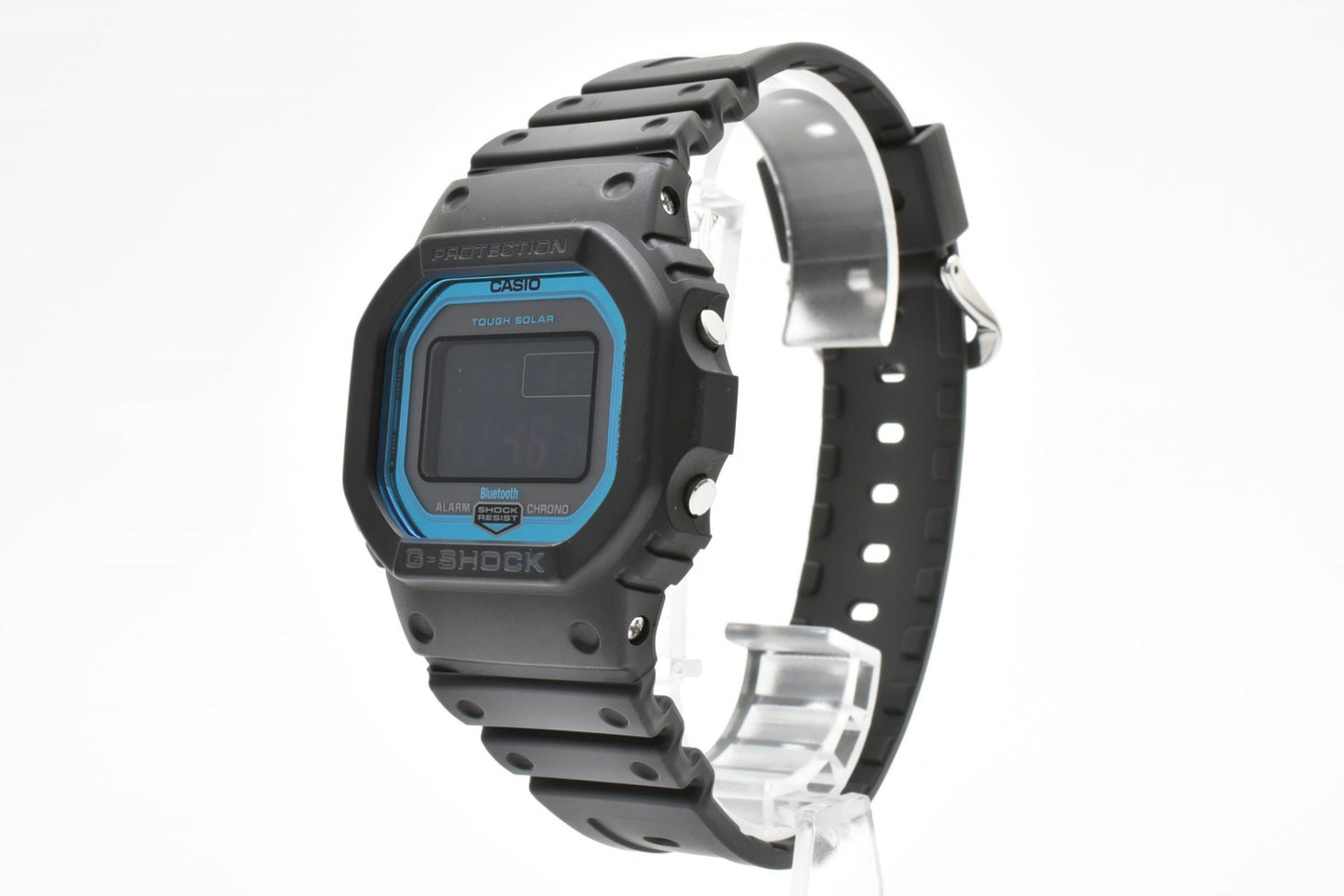 CASIO カシオ G-SHOCK GW-B5600 電波ソーラー デジタル メンズ 腕時計 スクエア ブルー液晶 ブラック シリコンベルト