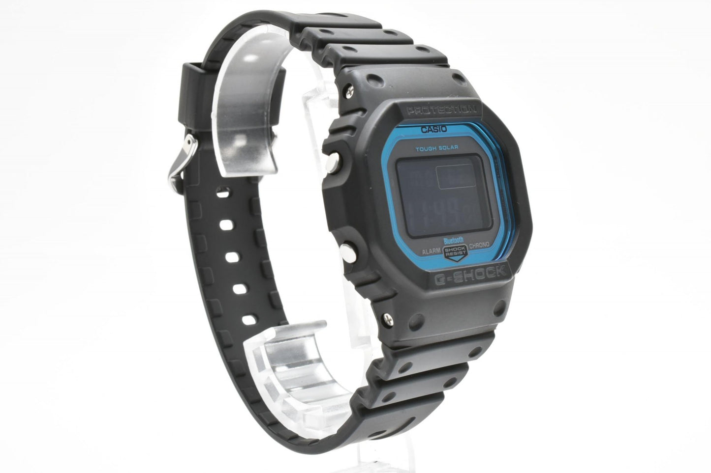 CASIO カシオ G-SHOCK GW-B5600 電波ソーラー デジタル メンズ 腕時計 スクエア ブルー液晶 ブラック シリコンベルト