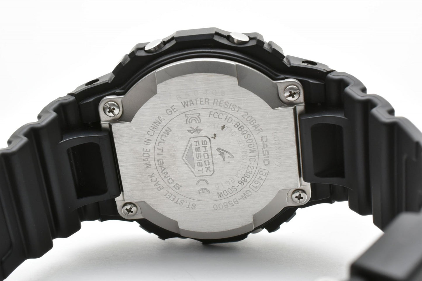 CASIO カシオ G-SHOCK GW-B5600 電波ソーラー デジタル メンズ 腕時計 スクエア ブルー液晶 ブラック シリコンベルト