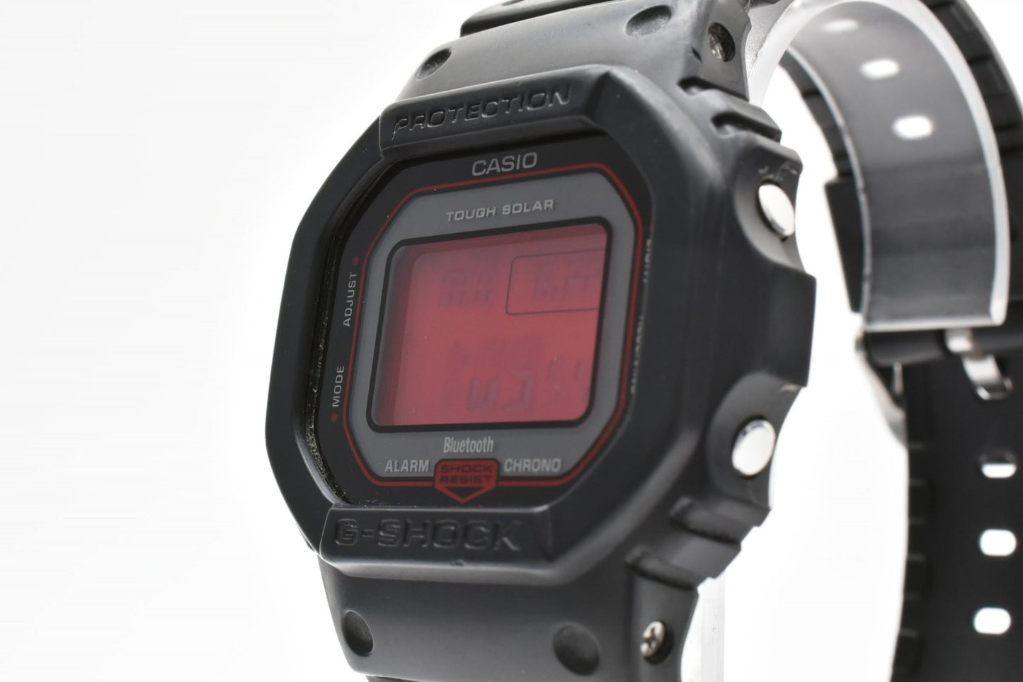 CASIO カシオ G-SHOCK GW-B5600 電波ソーラー Bluetooth デジタル メンズ 腕時計 レッド液晶 スクエア 樹脂ベルト