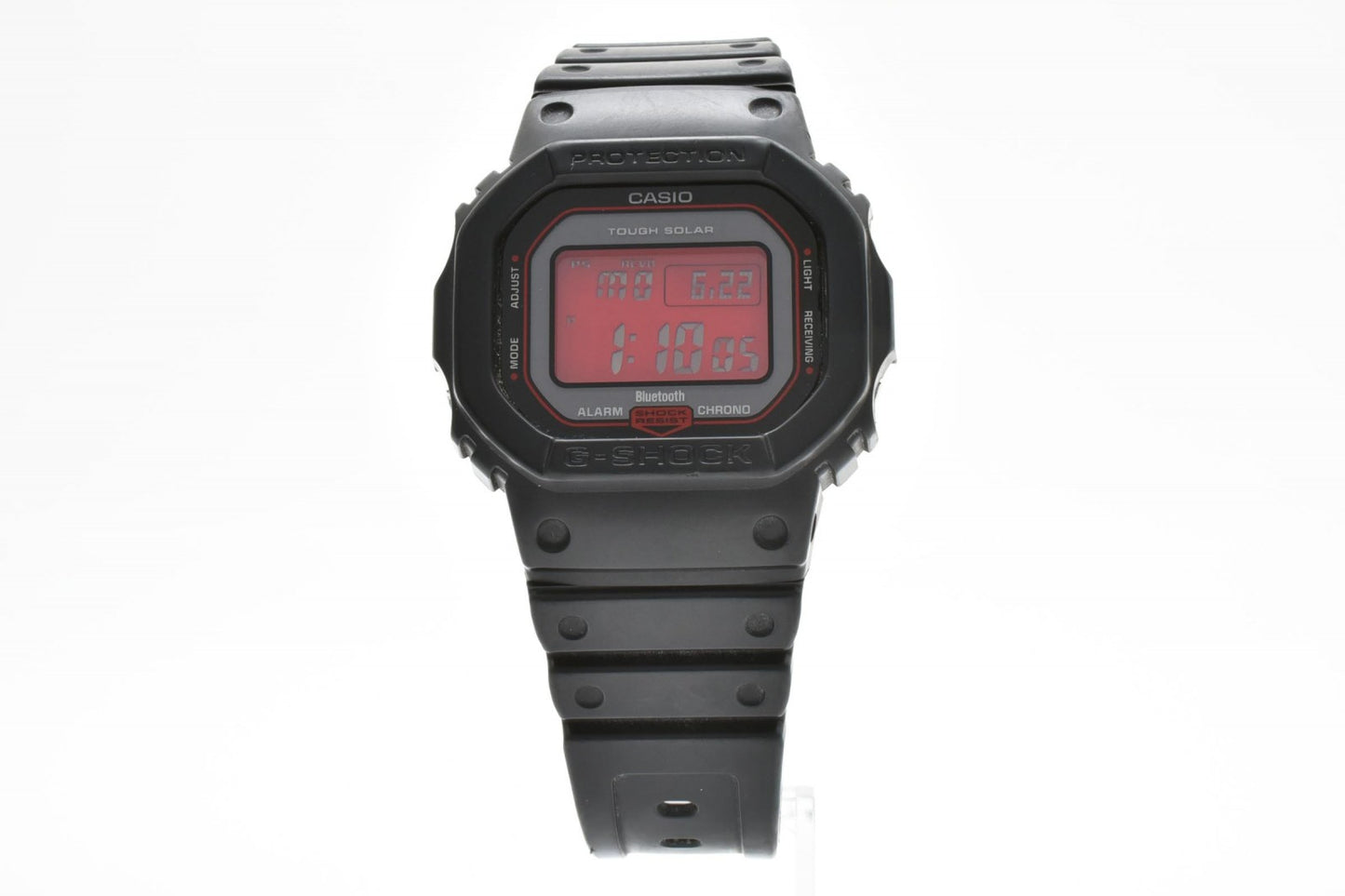 CASIO カシオ G-SHOCK GW-B5600 電波ソーラー Bluetooth デジタル メンズ 腕時計 レッド液晶 スクエア 樹脂ベルト
