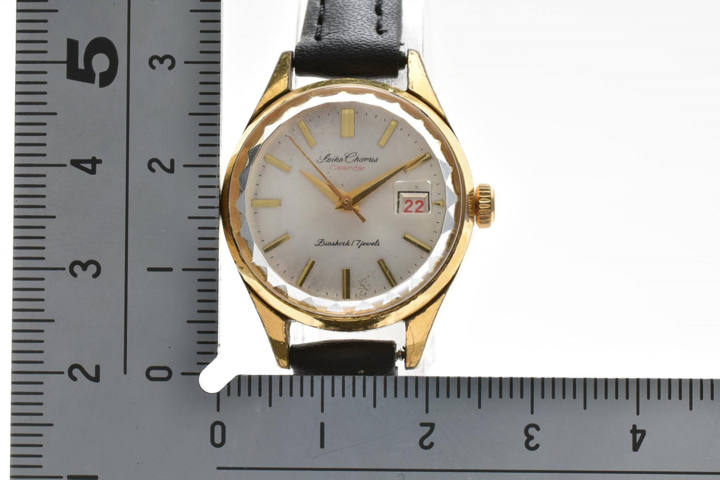 SEIKO セイコー Chorus コーラス 33003 手巻き レディース 腕時計 ゴールドカラー シルバー文字盤 レザーベルト ヴィンテージ