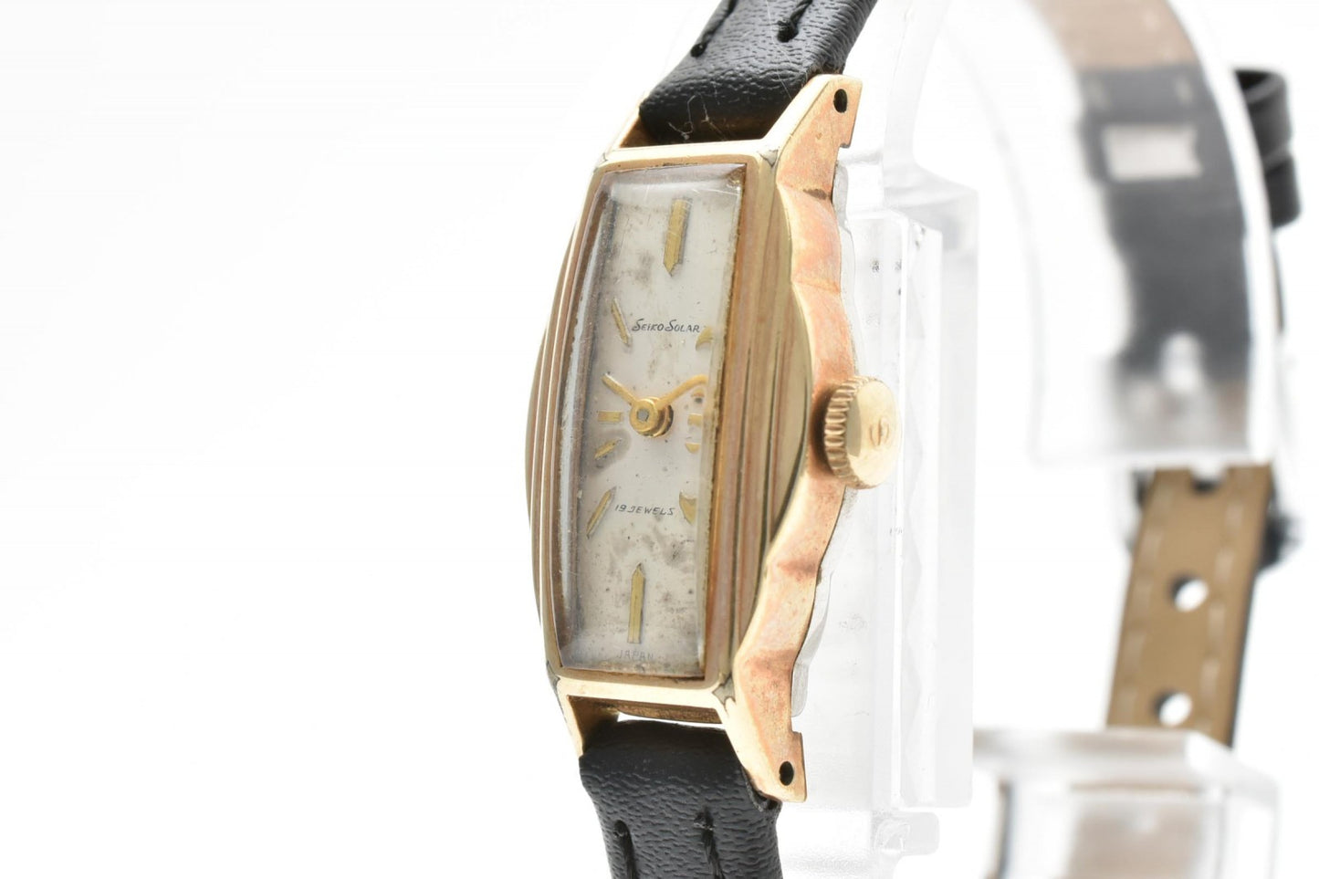 SEIKO セイコー 手巻き 腕時計 565 14K GF レディース ドレスウォッチ スクエア ホワイト文字盤 レザーベルト ヴィンテージ