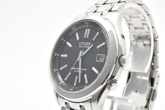 CITIZEN シチズン FRD59-2391 電波ソーラー メンズ 腕時計 ブラック文字盤 デイト ステンレスブレス ドレスウォッチ