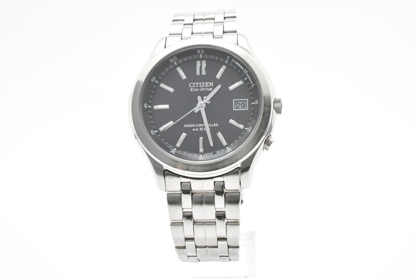 CITIZEN シチズン FRD59-2391 電波ソーラー メンズ 腕時計 ブラック文字盤 デイト ステンレスブレス ドレスウォッチ