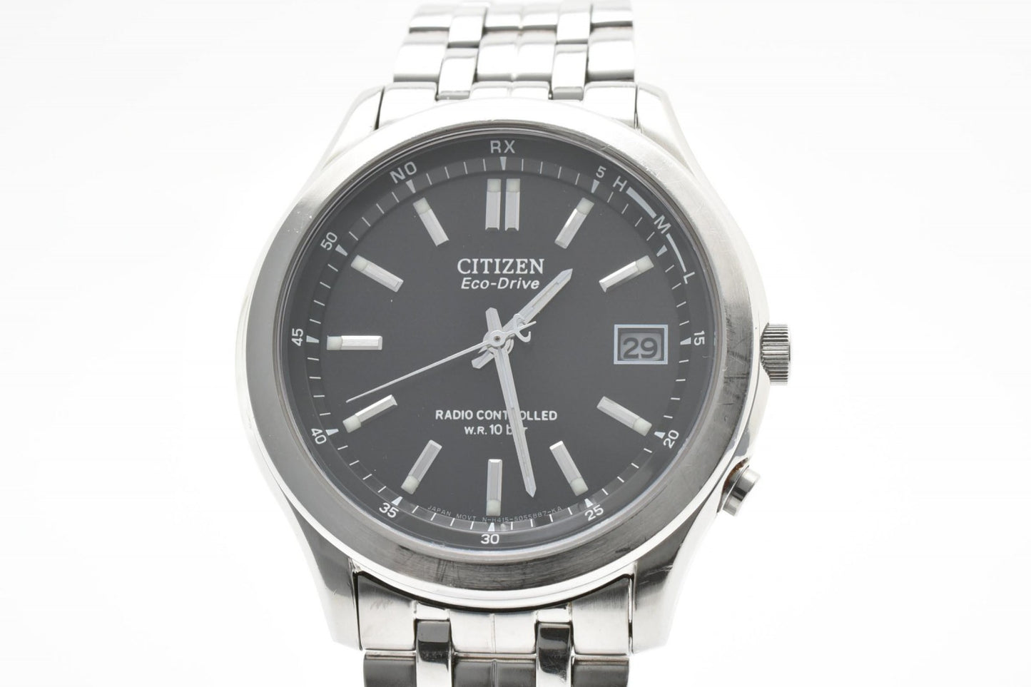 CITIZEN シチズン FRD59-2391 電波ソーラー メンズ 腕時計 ブラック文字盤 デイト ステンレスブレス ドレスウォッチ