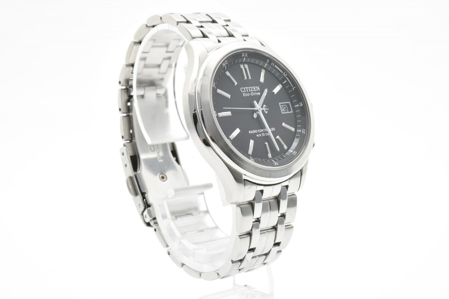 CITIZEN シチズン FRD59-2391 電波ソーラー メンズ 腕時計 ブラック文字盤 デイト ステンレスブレス ドレスウォッチ
