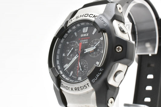 CASIO カシオ G-SHOCK GS-1000J タフソーラー ソーラー メンズ 腕時計 ブラック文字盤 ステンレスベゼル シリコンベルト