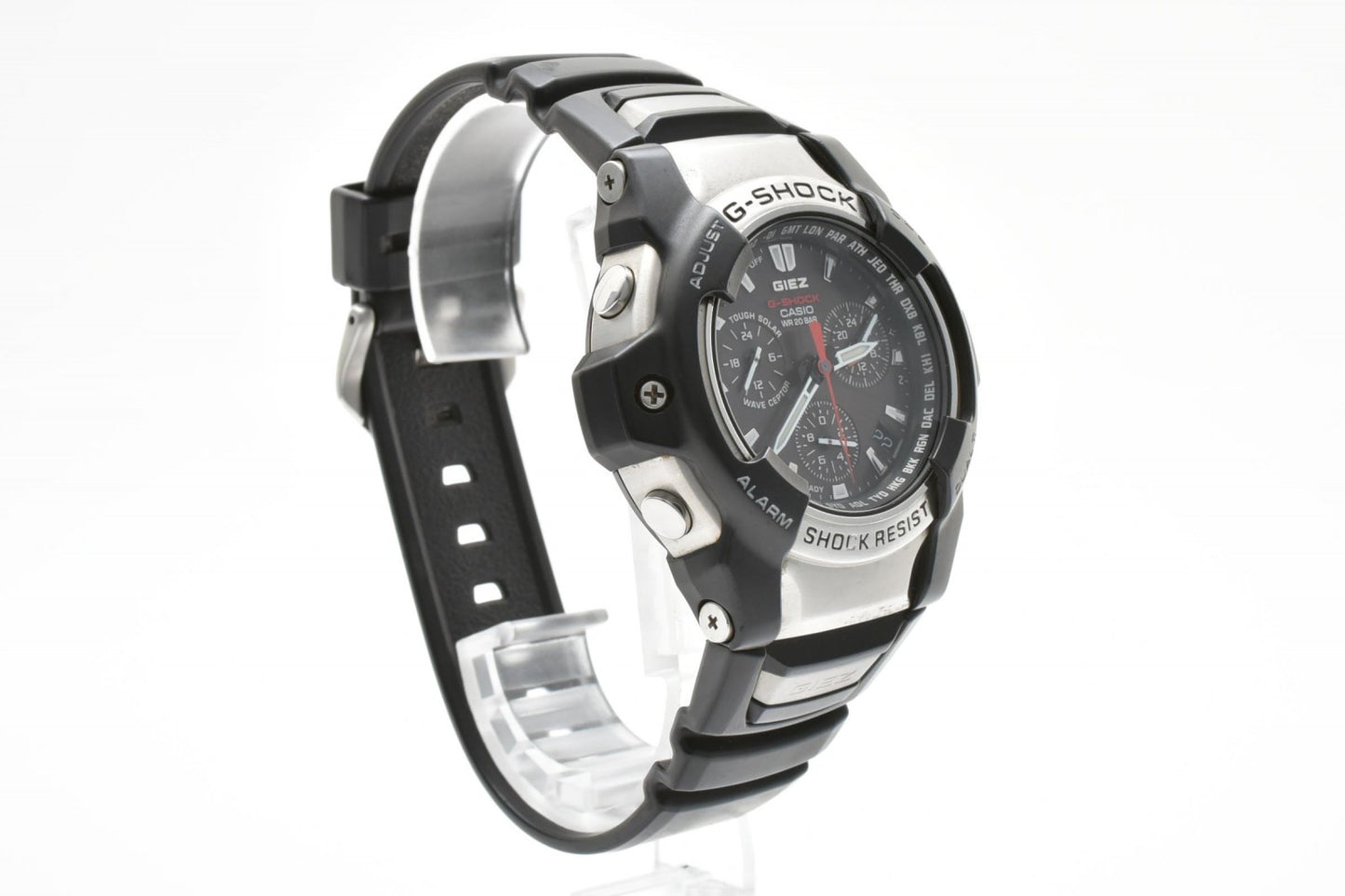 CASIO カシオ G-SHOCK GS-1000J タフソーラー ソーラー メンズ 腕時計 ブラック文字盤 ステンレスベゼル シリコンベルト