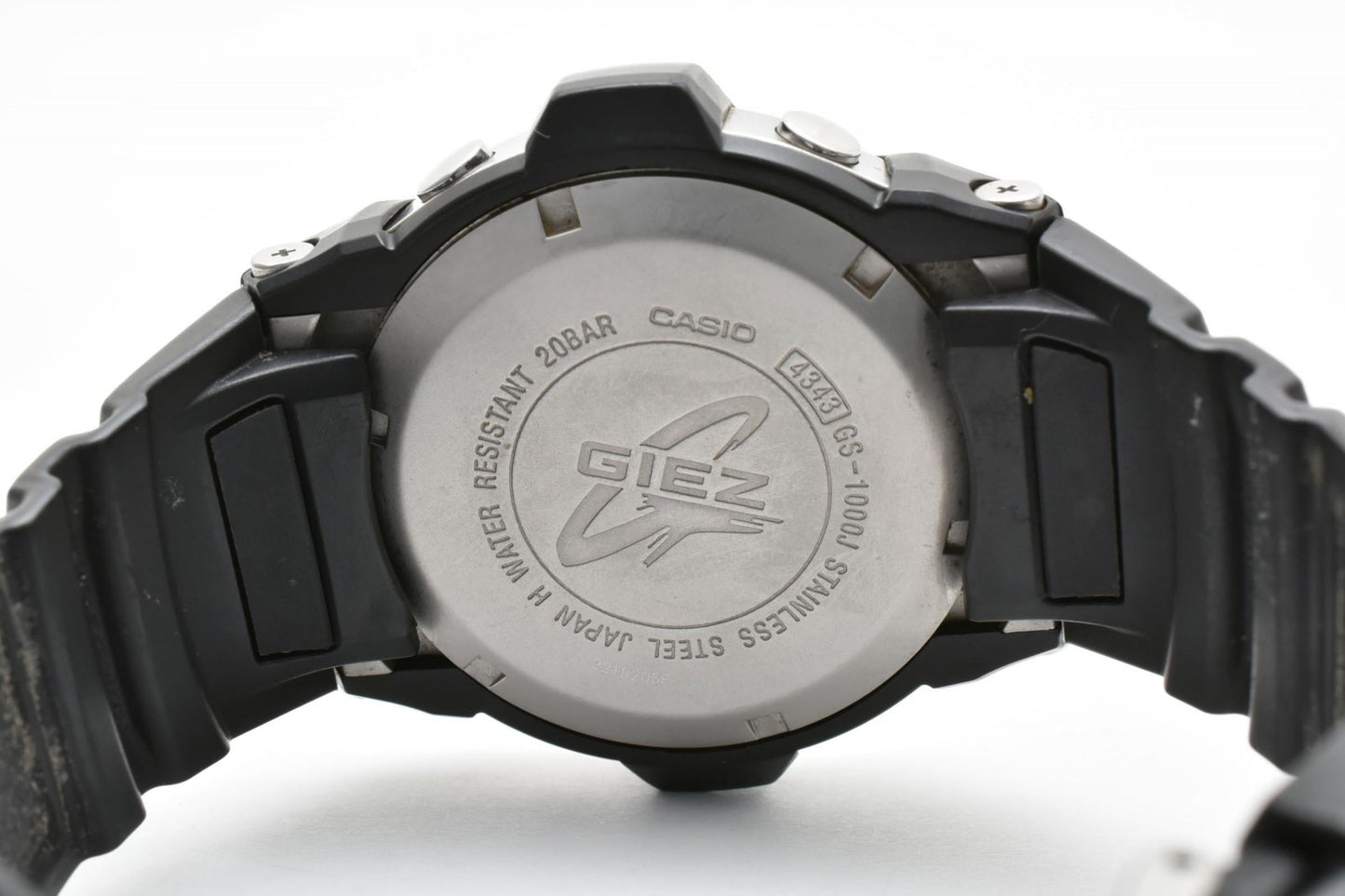 CASIO カシオ G-SHOCK GS-1000J タフソーラー ソーラー メンズ 腕時計 ブラック文字盤 ステンレスベゼル シリコンベルト