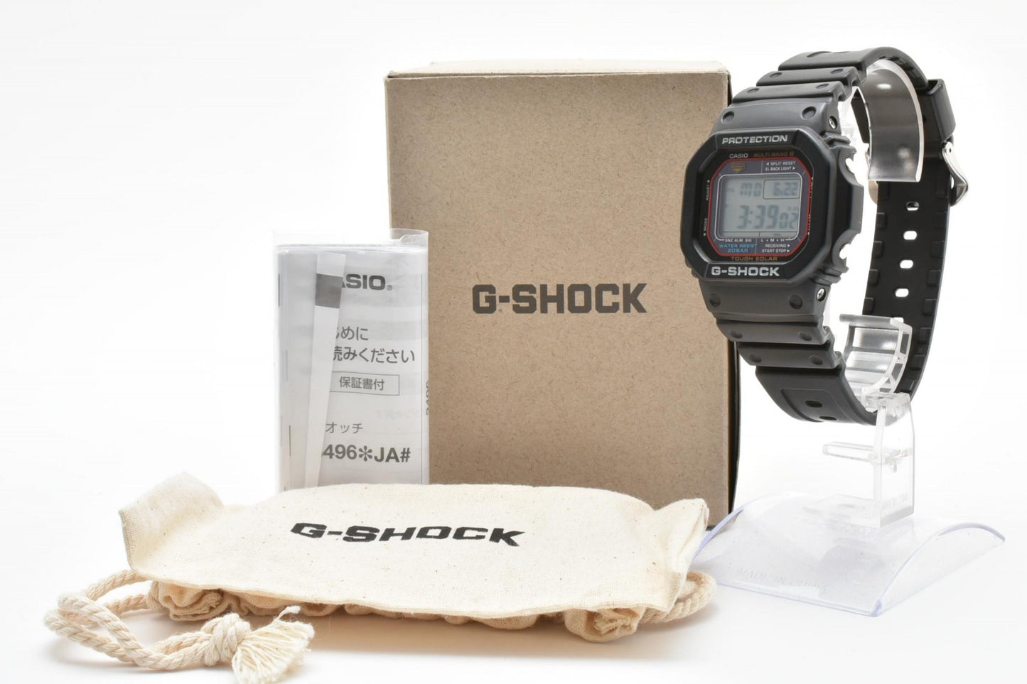 CASIO カシオ G-SHOCK GW-M5610 電波ソーラー タフソーラー デジタル メンズ 腕時計 スクエア 樹脂ベルト 箱付
