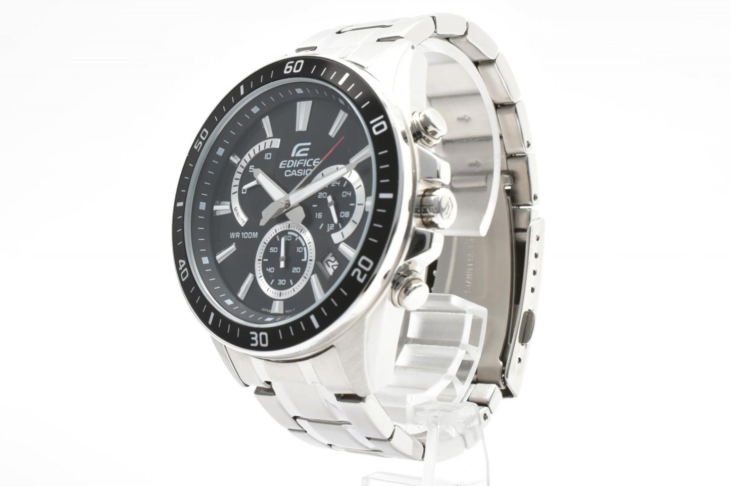 CASIO カシオ EDIFICE エディフィス EFR-552 クロノグラフ クオーツ メンズ 腕時計 ブラック文字盤 ステンレス デイト 箱付