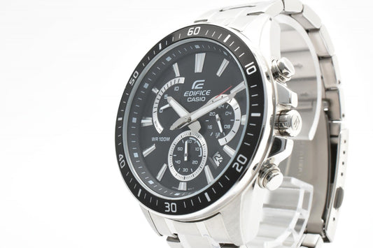 CASIO カシオ EDIFICE エディフィス EFR-552 クロノグラフ クオーツ メンズ 腕時計 ブラック文字盤 ステンレス デイト 箱付