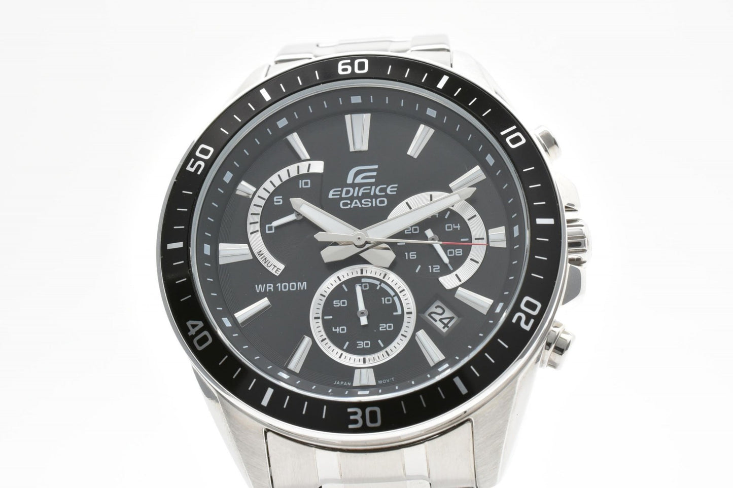 CASIO カシオ EDIFICE エディフィス EFR-552 クロノグラフ クオーツ メンズ 腕時計 ブラック文字盤 ステンレス デイト 箱付