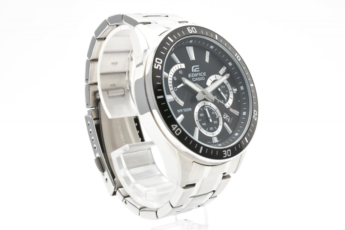 CASIO カシオ EDIFICE エディフィス EFR-552 クロノグラフ クオーツ メンズ 腕時計 ブラック文字盤 ステンレス デイト 箱付